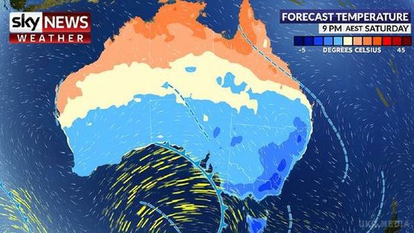 Південний схід Австралії попередили готуватися до зимової бурі. Полярний низькопотужний шлях проходить від The Bight до південного сходу Австралії.