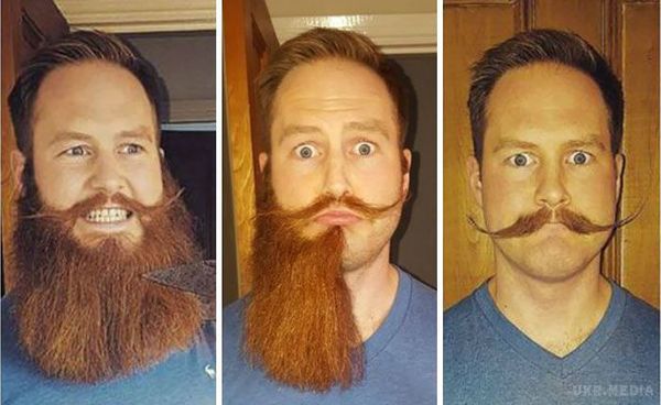 Чоловіки вирішили збрити бороду (фото).  Чарівне перевтілення.
