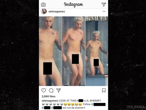 Хакери запостили в Instagram Селени Гомес фото оголеного Джастіна Бібера. Вчора у Селени Гомес (Selena Gomez) видався деньок не з простих — Instagram співачки зламали,