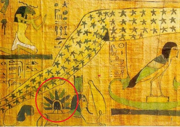 На стародавньому єгипетському папірусі знайшли зображення НЛО (фото).  Зображенням НЛО було виявлено на одному з малюнків, що збереглися з часів Древнього Єгипту.