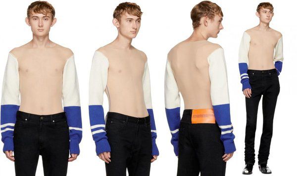 Куди котиться мода! "Голий" светр від Calvin Klein став хітом продажів. Відомий бренд Calvin Klein створив светр, який дозволить ходити "голяка" навіть взимку
