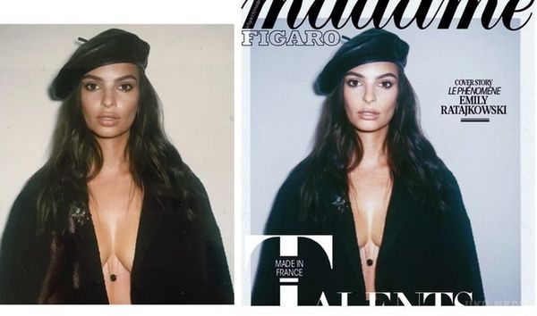 Модель Емілі Ратаковски незадоволена своїм фото у відомому журналі. Емілі засмутилася через фото, на якому вона порахувала їй зменшили груди і губи в Фотошопі.