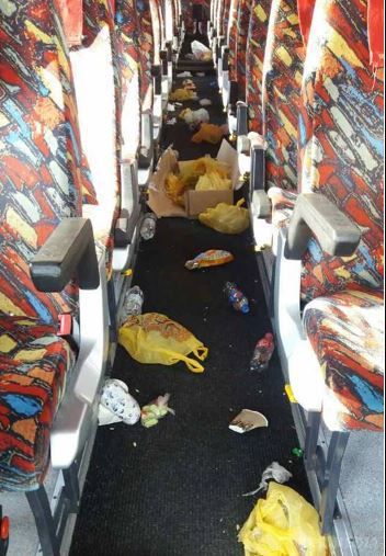 Жах! Як виглядають автобуси Умані після хасидів (фото). Просто жax.