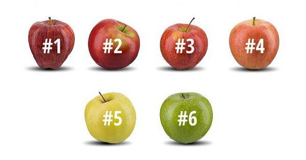 Виберіть яблуко, яке ви хотіли з'їсти і дізнайтеся про себе дещо цікаве. Подивіться уважно на ці яблука! Яке з них вам найбільше подобається? Пройдіть простий тест і дізнайтеся про себе багато нового.