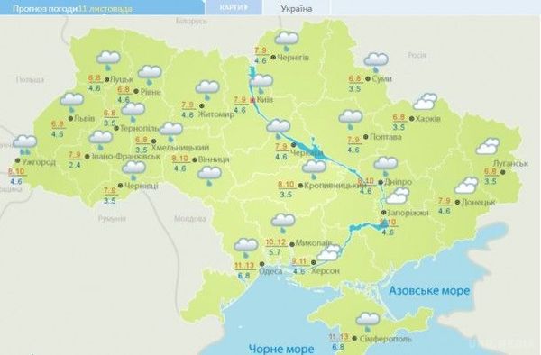 Прогноз погоди в Україні на тиждень: де пройдуть дощі та де буде сонячно. У понеділок в центрі країни температура повітря вдень може досягати 12 градусів вище нуля.