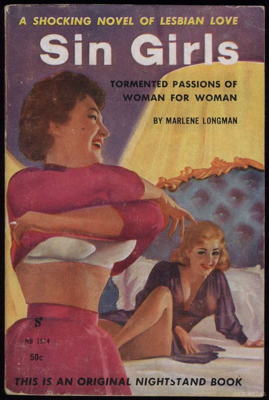 Обкладинки старих еротичних книжок про лесбіянок. Виявляється, лесбіянки приваблювали людей ще півстоліття тому!