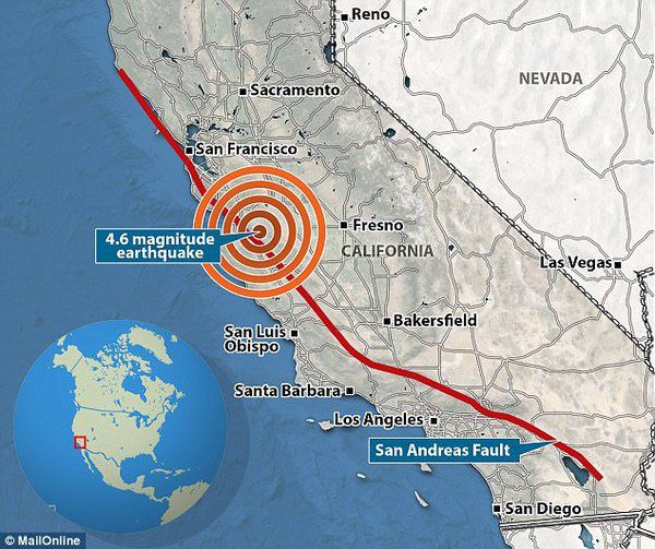 У Каліфорнії побоюються потужного землетрусу після 134 землетрусів на розломі Сан-Андреас.  Всього за один тиждень зареєстровано 134 землетрусу.