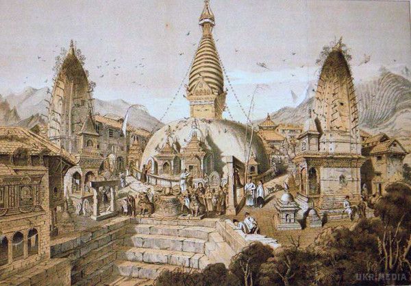 Стародавній посадочний майданчик кораблів прибульців в Непалі (фото). Питання про те, хто ж 200 тисяч років тому міг скласти цей переказ, залишається відкритим.