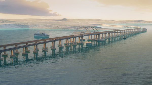 Окупанти придумали назву для моста у Крим. У Росії завершилося голосування за назву для моста через Керченську протоку, який вона почала будувати після анексії Криму.