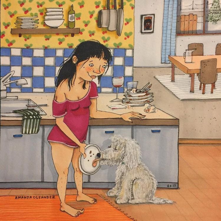 Надто чесні ілюстрації про те, як виглядає любов, коли ніхто не бачить (Фото). Художниця Аманда Олеандр з Лос-Анджелеса втілює моменти любові на папері.