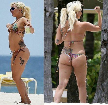 31-річна Леді Гага в бікіні показала татуювання по всьому тілу. Леді Гага в бікіні показала татуювання.