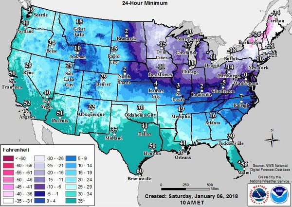 Від небувалих холодів в США страждають 100 мільйонів американців. Температура опустилася майже до мінус 40 градусів за Цельсієм.