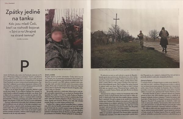 У Чехії розслідують випадки участі своїх проросійських найманців на Донбасі. У Чехії розслідують участь своїх громадян у боях на Донбасі на боці бойовиків.
