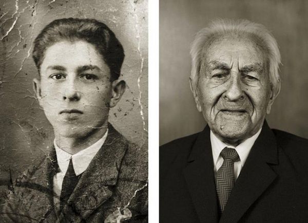 Фотопроект, який засвідчує людей в молодому віці і після того, як їм виповнилося 100 років. "Час знищує все, і наші обличчя теж.".