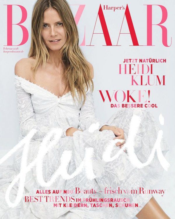 Німецька супермодель Хайді Клум одягнула піджак на "без нічого".Дуже личить!. 44-річна німецька супермодель Хайді Клум стала героїнею нового глянцевого видання Harper's Bazaar Germany.