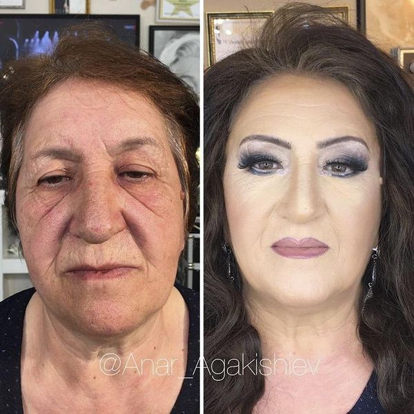 Азербайджанський візажист творить чудеса з обличчями клієнток, роблячи їх на 20-30 років молодше. Вся міць макіяжу.