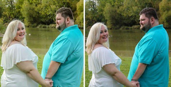Товста наречена образилася на фотографа за своє "схуднення" на фото. Дівчина зробила замовлення на фотосесію її заручин з чоловіком. 