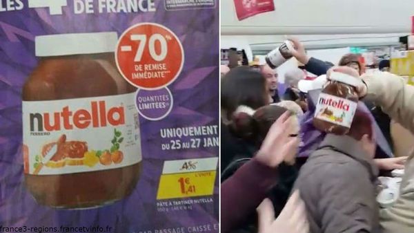 У Франції почалися заворушення з 70-відсотковою знижкою на "Нутеллу". Влада в жаху!!