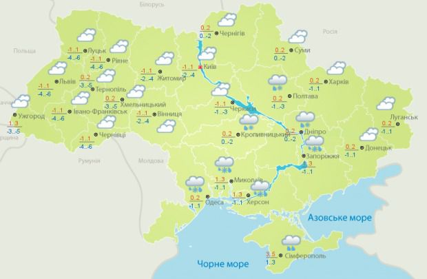 У неділю на південь України насуваються сильні опади. У неділю, 11 лютого, в Україну прийде черговий циклон із Середземномор'я, 