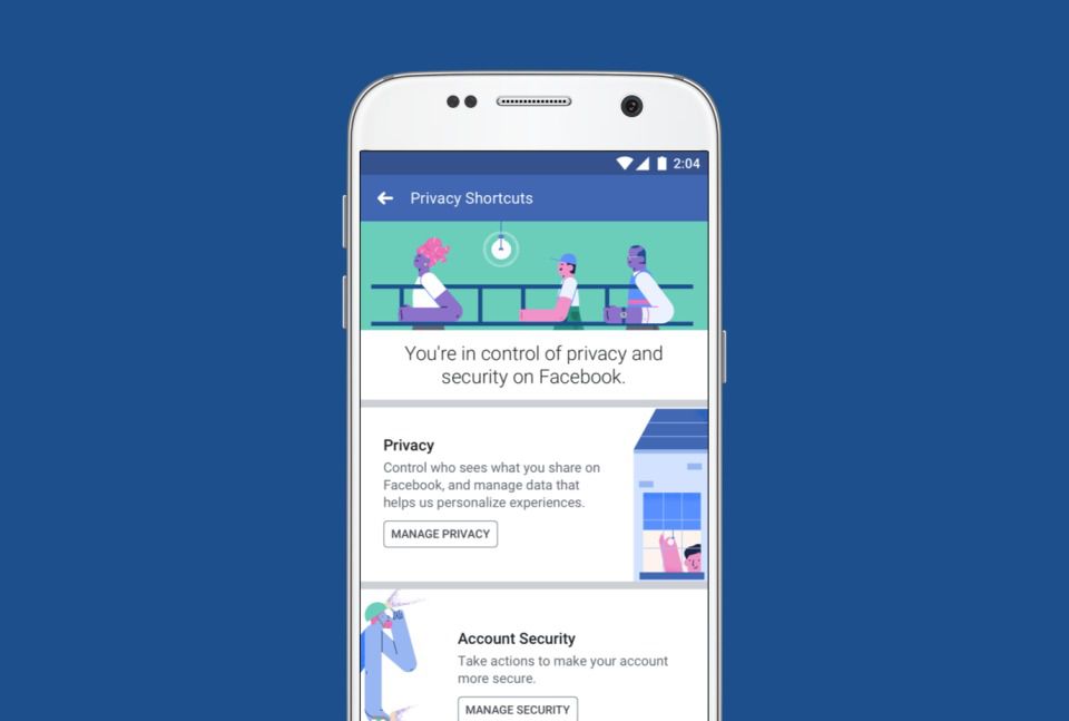 Facebook спрощує налаштування приватності у зв'язку зі скандалом з Cambridge Analytica. Ми змінили наше меню налаштувань на мобільних пристроях зверху вниз, щоб спростити пошук.