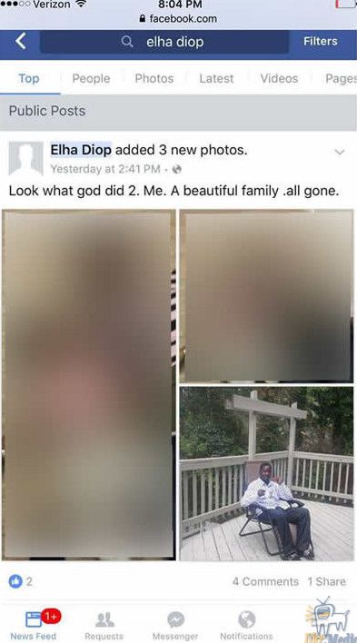 Чоловік задушив дружину і дочку і виклав фото трупів у Facebook, написавши: "все пропало". За версією слідства, між подружжям почалася бійка, в ході якої вони впали прямо на дочку.