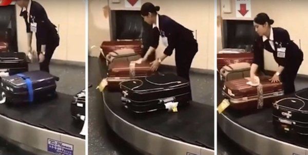 В аеропортах Японії валізи ЧИСТЯТЬ перед тим, як віддати пасажирам!. У нас теж "чистять", тільки вміст.