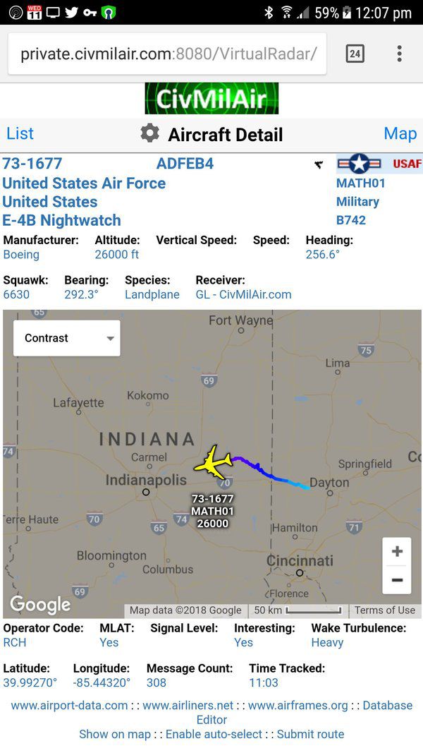 США підняли в повітря літак «Судного дня». Boeing E-4B Nightwatch у разі масштабного конфлікту або надзвичайної ситуації стають повітряними командними пунктами для вищого керівництва США.