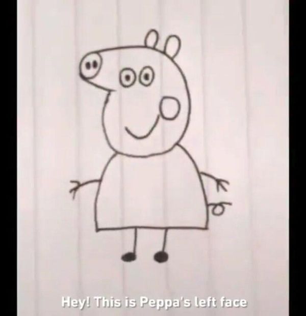 Цей художник намалював Свинку Пеппу в анфас і це подарує вам нічні кошмари. Відразу перетворюється в монстерську свиню!