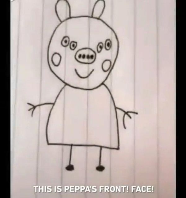 Цей художник намалював Свинку Пеппу в анфас і це подарує вам нічні кошмари. Відразу перетворюється в монстерську свиню!