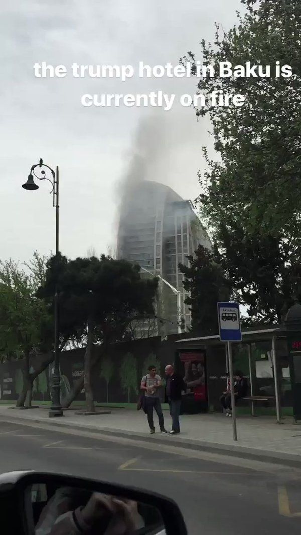 У Баку горить будівля Trump Tower. У Баку сталася пожежа в одному з найвищих будівель Азербайджану, вежа Trump Tower.