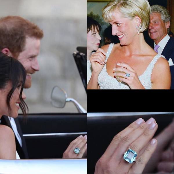Меган Маркл після вінчання наділа обручку принцеси Діани: опубліковано фото. Принц Гаррі подарував дружині перстень матері.