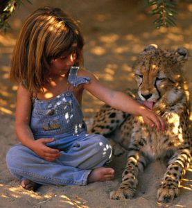 Ця маленька дівчинка виросла в дикій природі поряд з тваринами. Неймовірне дитинство!. Її кращим другом був леопард, а «братом» — слон.