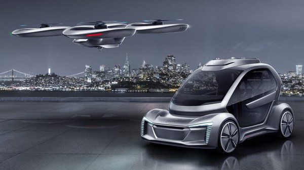 Audi і Airbus створять безпілотні літаючі таксі. Основою таксі стане двомісна капсула зі змінними платформами.