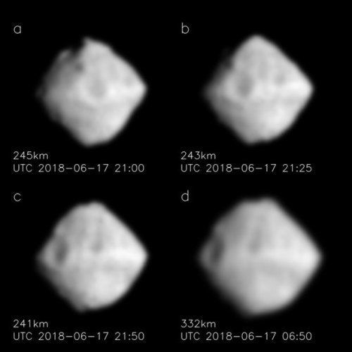 Космічний апарат Hayabusa 2 підійшов до астероїда Рюгу. Космічний апарат Hayabusa 2 зблизився зі своєю метою - астероїдом Рюгу.