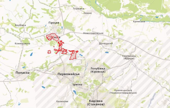 На Донеччині ЗСУ звільнили від бойовиків населений пункт. В районі Попасної під контроль України перейшло Золоте-4.