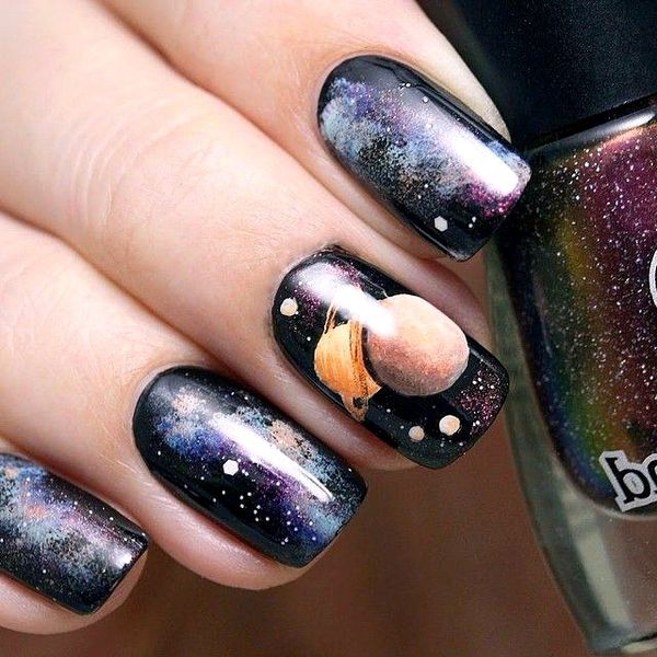 Манікюр 2018: підбірка ідей для розкішних нігтів (Фото). Галактичний манікюр, від якого нігті сяють неземною красою.