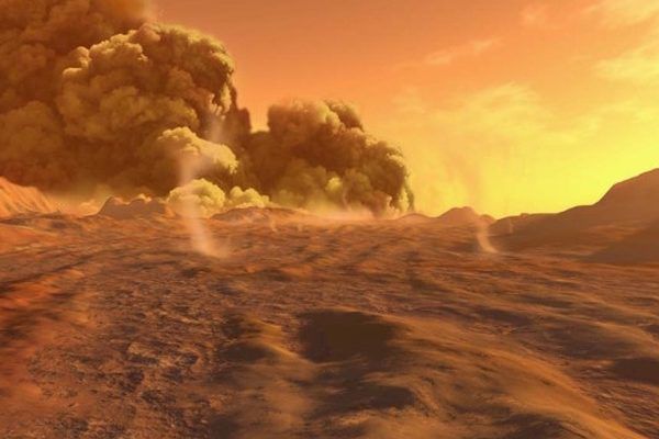 Планетологи виявили джерело пилу на Марсі. Пил від одного лиш геологічного формування покриває всю планету.