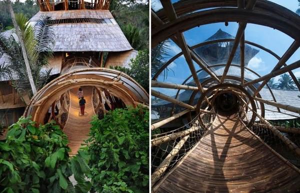 Дівчина кинула роботу, виїхала на Балі і побудувала там обладнаний будинок з бамбука. Ви тільки подивіться на цей екологічний шедевр.
