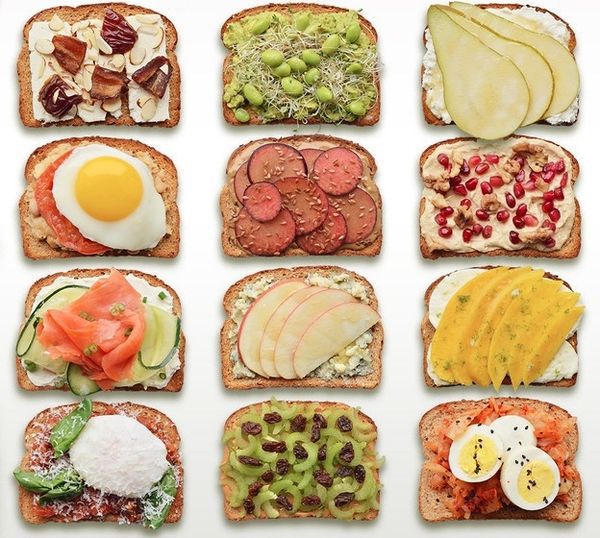 6 ідей для бутербродів. Здоровий сніданок.