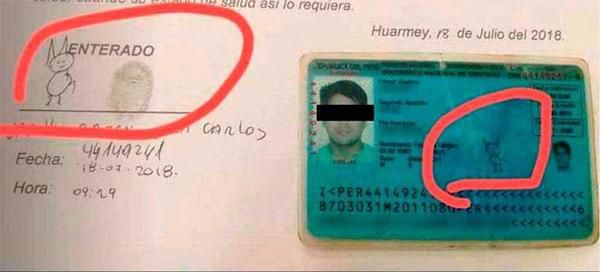 Поліція не вірила, що це - справжній підпис, поки не дізналася кумедну історію. 31-річний громадянин Перу на ім'я Хуан Карлос Варильяс Базан дійсно підписується, залишаючи малюнок кошеняти.
