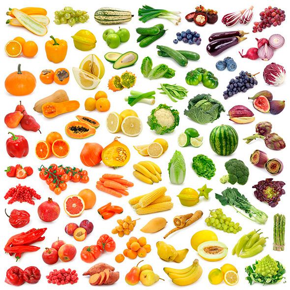 про що говорить колір фруктів і овочів