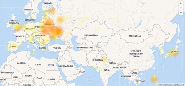 Глобальний збій стався в роботі Skype. Найбільше дісталося Україні, Білорусі, Молдові, Великобританії, Японії, Польші та Москві.