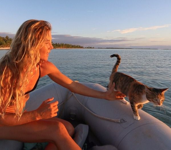 Дівчина і її кішка подорожують на човні по всьому світу. Ліз Кларк (Liz Clark) подорожує по всьому світу разом зі своїм котячим помічником.