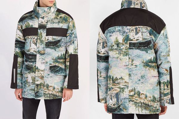Off-White випустили куртки і пончо з принтами картин Мане. Парка і пончо з пейзажами Мане покликані показати нерозривний зв'язок моди і мистецтва.