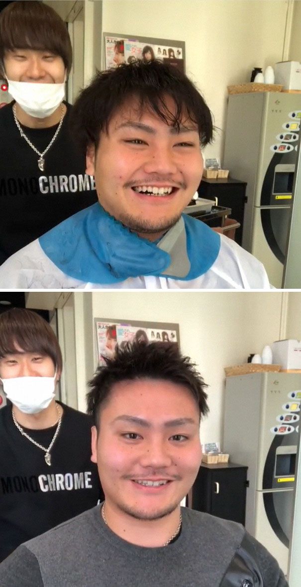Чудеса перевтілення: ось як змінює людину нова стрижка. Японський перукар показує, наскільки круто міняються його клієнти після стрижки.