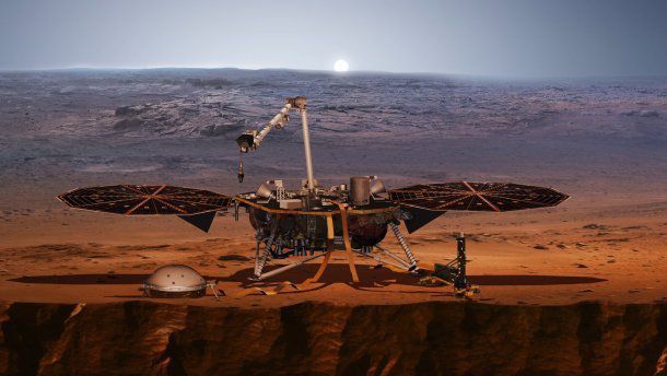 Посадка модуля InSight на Марсі: перші підсумки вчених. Посадковий модуль InSight опустився на поверхню Марса у вдалому місці. Вчені не знайшли слідів великих каменів та інших перешкод, здатних зашкодити роботі бура і спостереженням за марсотрясіннями, заявили в НАСА.