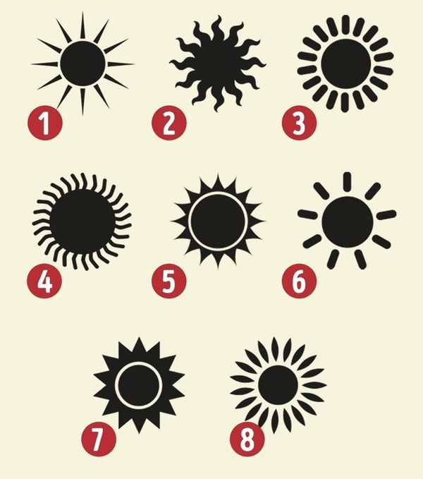 Яке сонечко подобається вам найбільше? Ваш вибір не випадковий!. Дізнайтеся, які риси характеру вам притаманні за допомогою цікавого тесту.