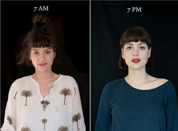 Як по-різному виглядають люди в 7 ранку і 7 вечора. Цікавий фотопроект.