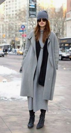 Тotal grey у зимовому гардеробі - це зовсім не нудно, а навпаки досить оригінально. 11 ідей, які допоможуть вам виглядати стильно і свіжо.
