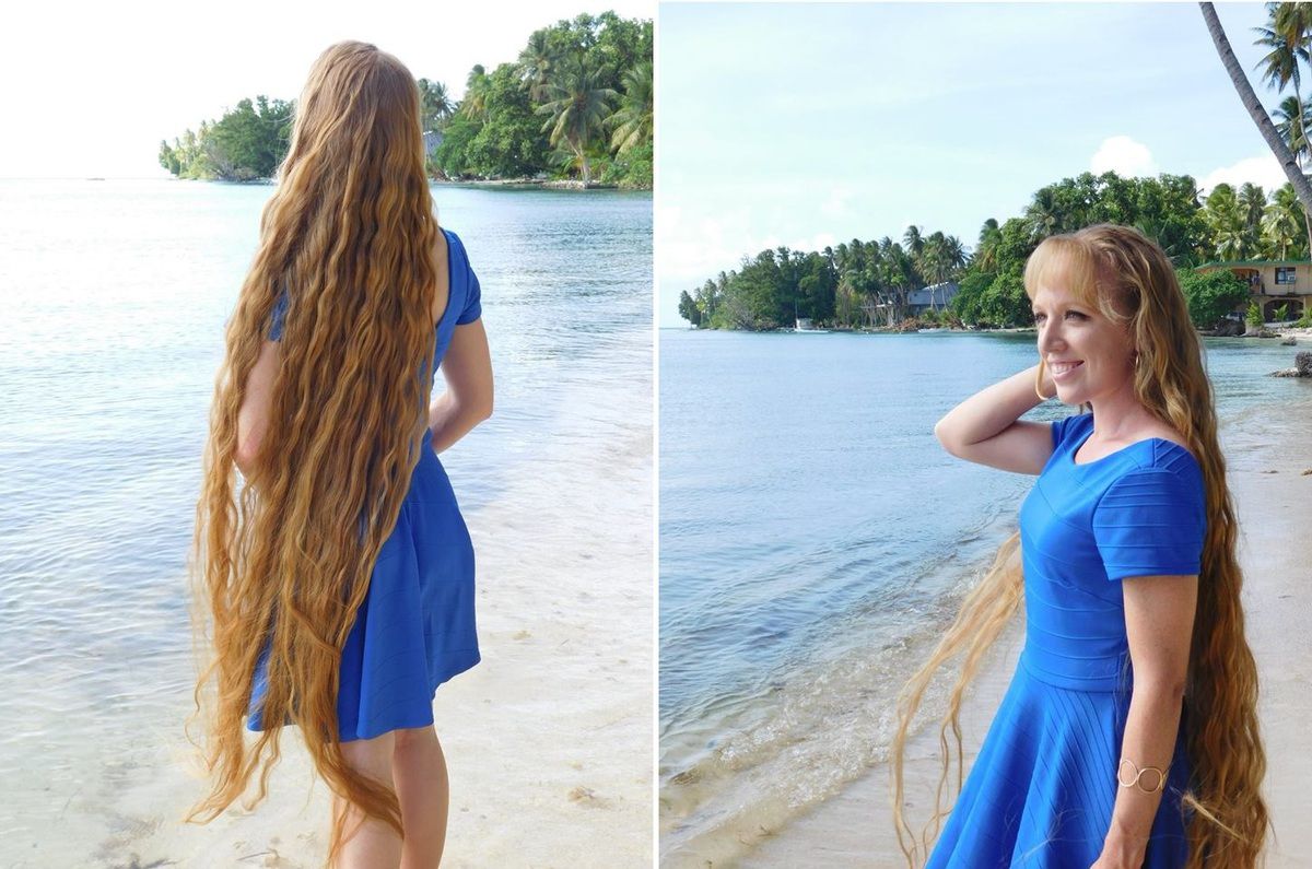 Дівчина з волоссям до п'ят стверджує, що її секрет — арахісове масло. Ложка олії кожен день, і волосся вже 168 сантиметрів.